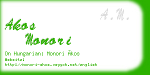 akos monori business card